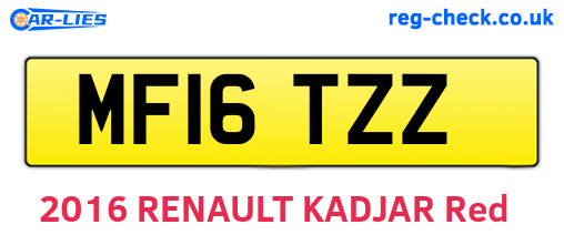 MF16TZZ are the vehicle registration plates.