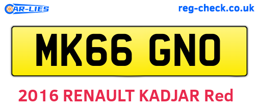 MK66GNO are the vehicle registration plates.