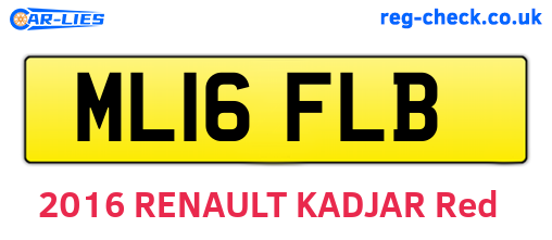 ML16FLB are the vehicle registration plates.