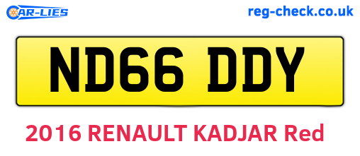ND66DDY are the vehicle registration plates.