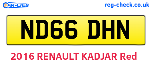 ND66DHN are the vehicle registration plates.