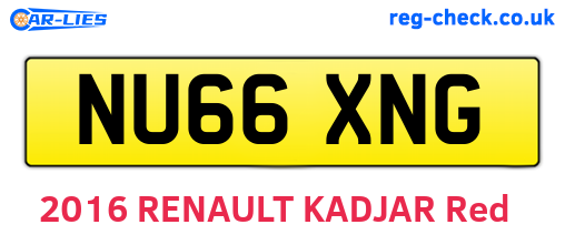 NU66XNG are the vehicle registration plates.