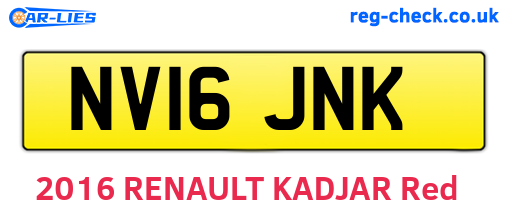 NV16JNK are the vehicle registration plates.