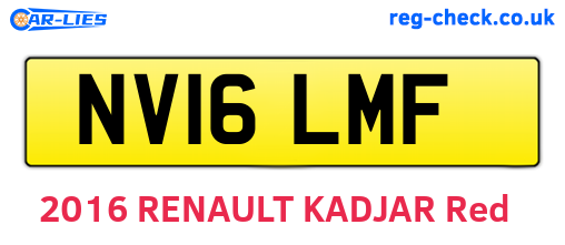 NV16LMF are the vehicle registration plates.