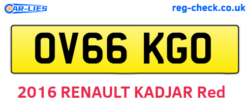 OV66KGO are the vehicle registration plates.