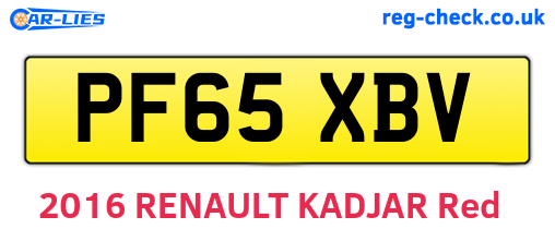 PF65XBV are the vehicle registration plates.