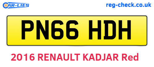 PN66HDH are the vehicle registration plates.