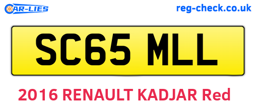 SC65MLL are the vehicle registration plates.