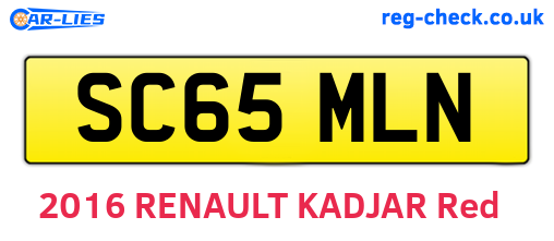 SC65MLN are the vehicle registration plates.