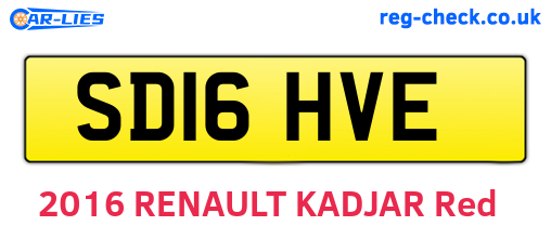 SD16HVE are the vehicle registration plates.