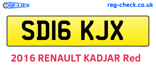 SD16KJX are the vehicle registration plates.