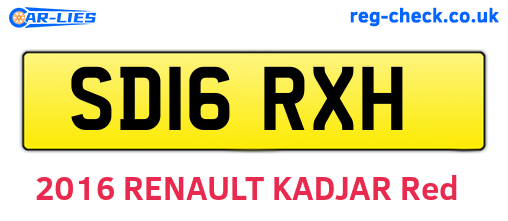 SD16RXH are the vehicle registration plates.