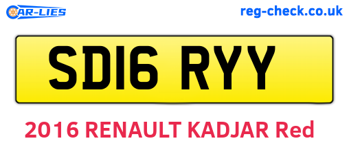 SD16RYY are the vehicle registration plates.