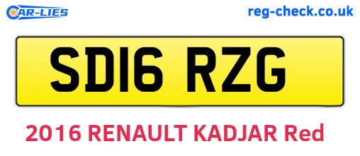 SD16RZG are the vehicle registration plates.
