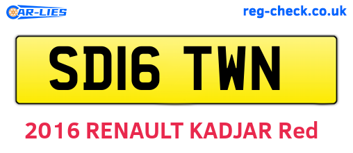 SD16TWN are the vehicle registration plates.