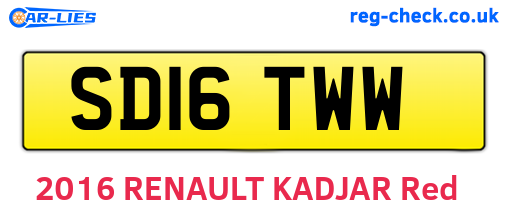 SD16TWW are the vehicle registration plates.