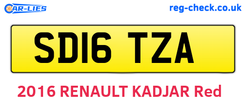 SD16TZA are the vehicle registration plates.