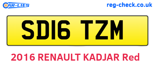 SD16TZM are the vehicle registration plates.