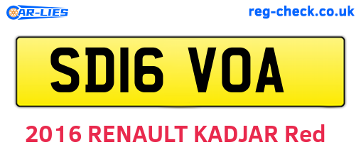SD16VOA are the vehicle registration plates.