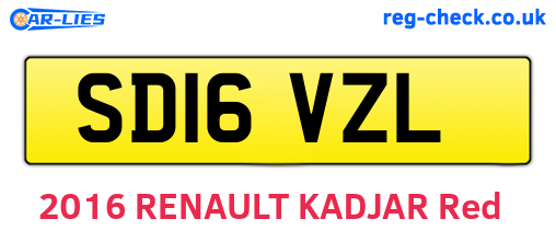 SD16VZL are the vehicle registration plates.