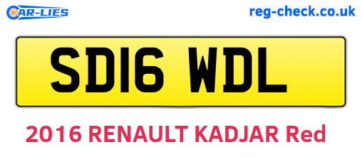 SD16WDL are the vehicle registration plates.