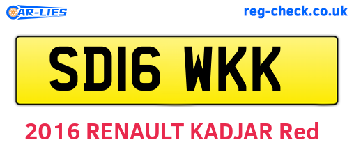 SD16WKK are the vehicle registration plates.