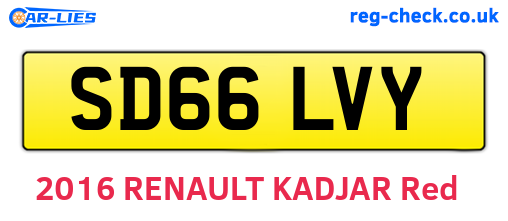 SD66LVY are the vehicle registration plates.