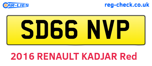 SD66NVP are the vehicle registration plates.