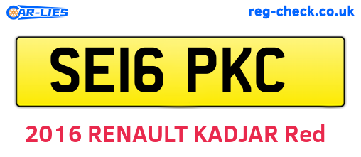 SE16PKC are the vehicle registration plates.