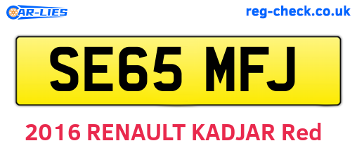 SE65MFJ are the vehicle registration plates.