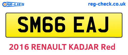 SM66EAJ are the vehicle registration plates.