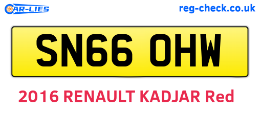 SN66OHW are the vehicle registration plates.