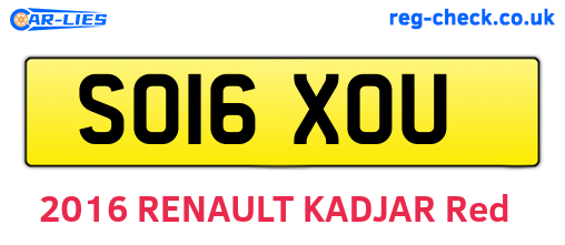 SO16XOU are the vehicle registration plates.
