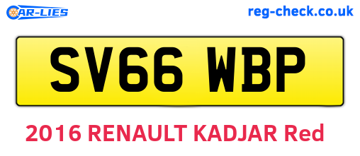 SV66WBP are the vehicle registration plates.