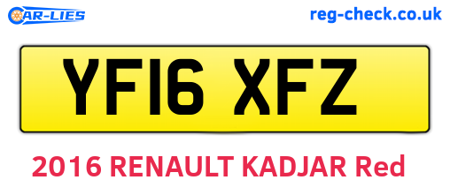 YF16XFZ are the vehicle registration plates.
