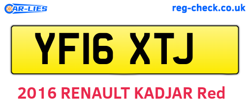 YF16XTJ are the vehicle registration plates.
