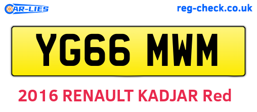 YG66MWM are the vehicle registration plates.