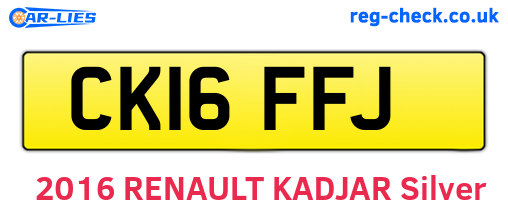 CK16FFJ are the vehicle registration plates.