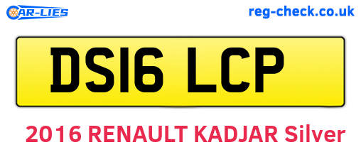 DS16LCP are the vehicle registration plates.