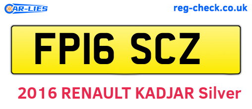 FP16SCZ are the vehicle registration plates.