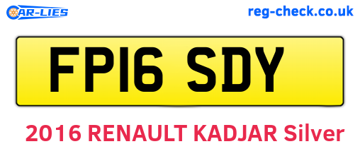 FP16SDY are the vehicle registration plates.