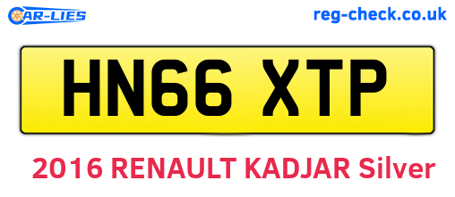 HN66XTP are the vehicle registration plates.