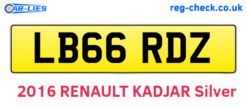 LB66RDZ are the vehicle registration plates.