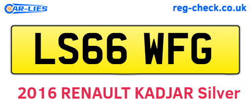 LS66WFG are the vehicle registration plates.