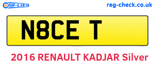 N8CET are the vehicle registration plates.