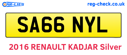 SA66NYL are the vehicle registration plates.