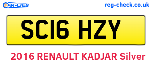 SC16HZY are the vehicle registration plates.