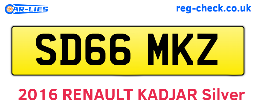 SD66MKZ are the vehicle registration plates.