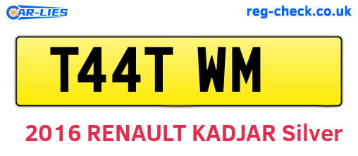 T44TWM are the vehicle registration plates.