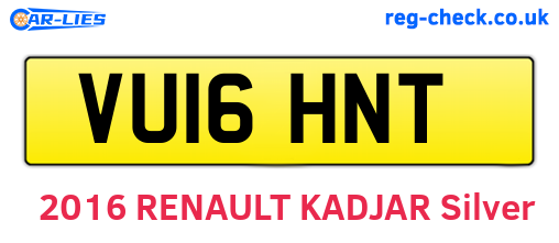 VU16HNT are the vehicle registration plates.